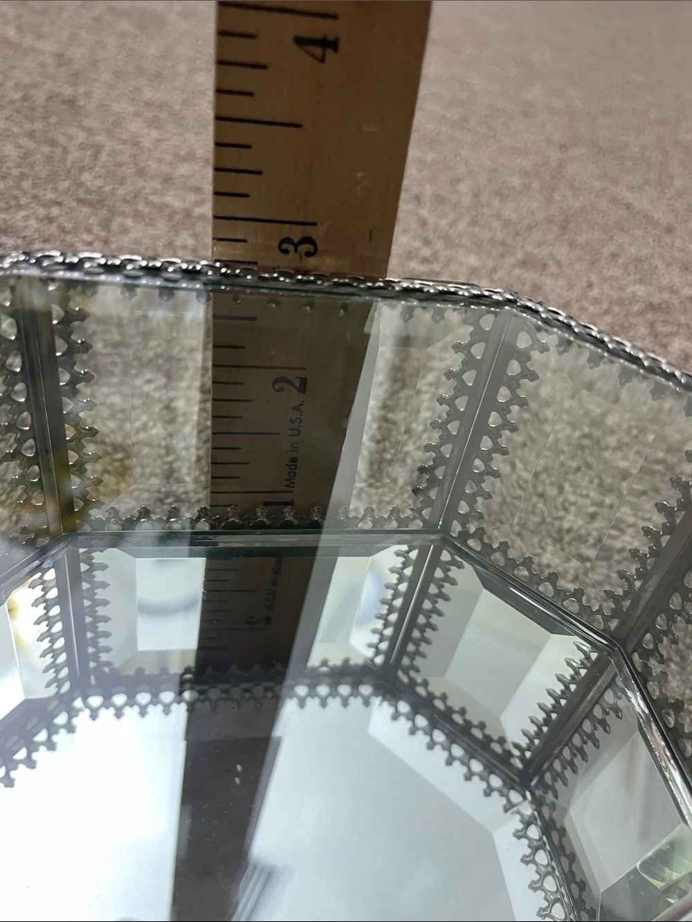 Nicole Miller Home Glass and Metal Trinket Box